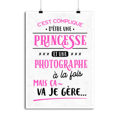 Affiche princesse et photographe