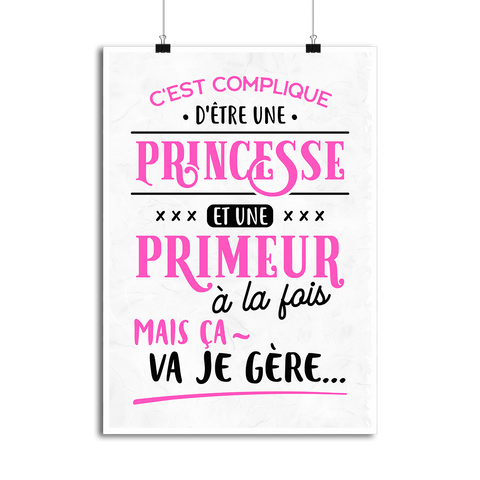 Affiche princesse et primeur