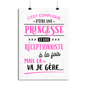 Affiche princesse et réceptionniste