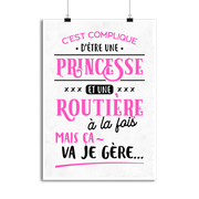 Affiche princesse et routière