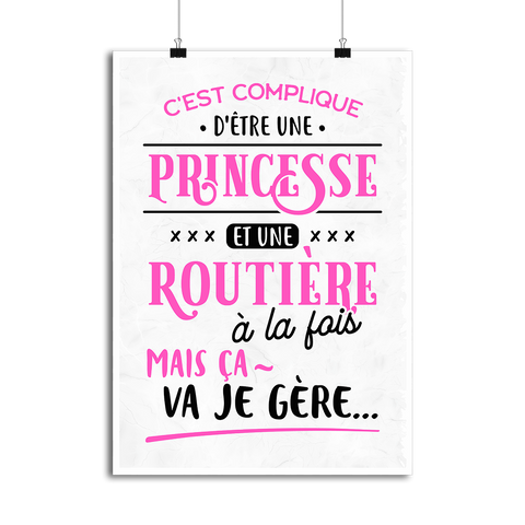 Affiche princesse et routière