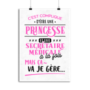 Affiche princesse et secrétaire médicale