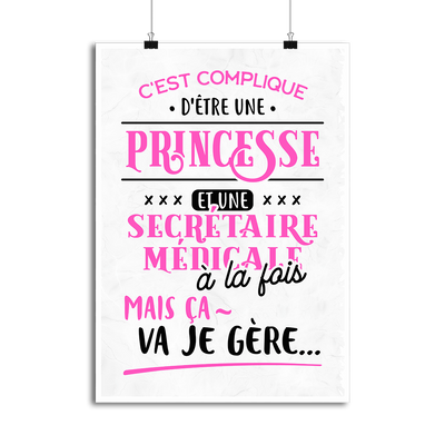 Affiche princesse et secrétaire médicale