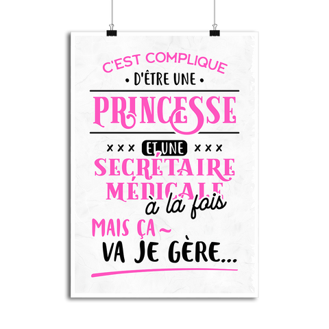 Affiche princesse et secrétaire médicale