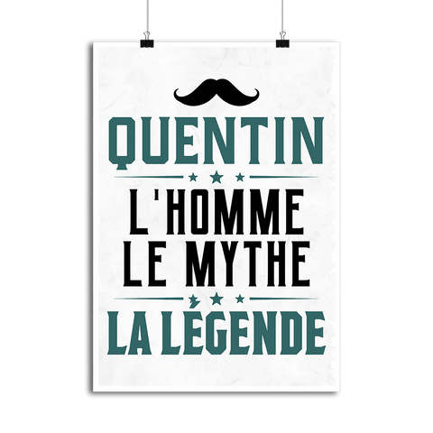 Affiche quentin l'homme le mythe la légende