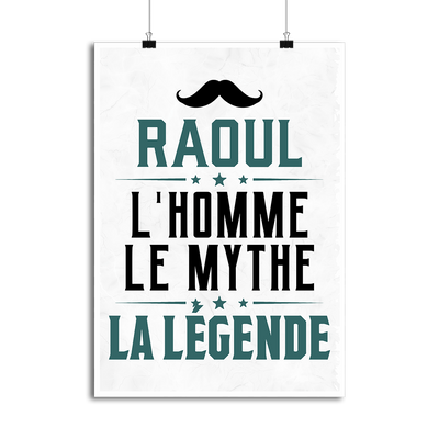 Affiche raoul l'homme le mythe la légende