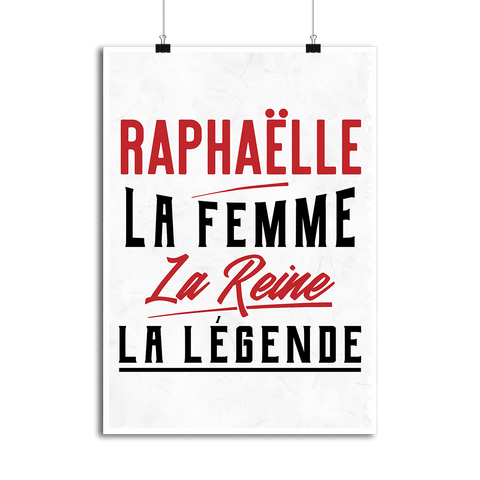 Affiche raphaëlle la femme la reine la légende