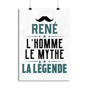 Affiche rené l'homme le mythe la légende