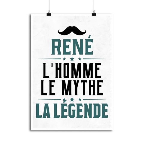 Affiche rené l'homme le mythe la légende