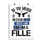 Affiche reste loin de ma fille