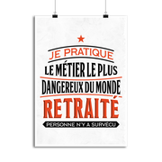 Affiche retraité personne n'y a survécu