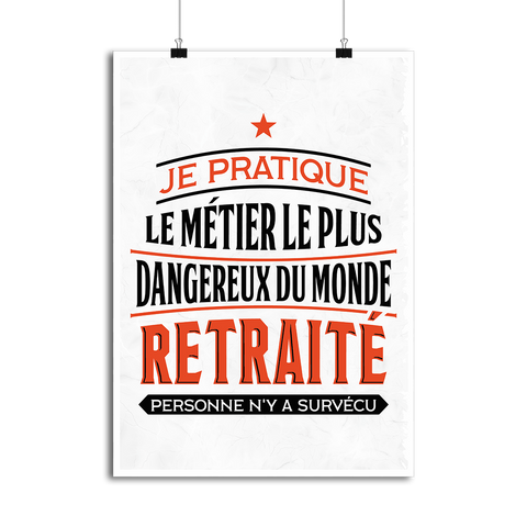 Affiche retraité personne n'y a survécu