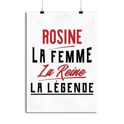 Affiche rosine la femme la reine la légende