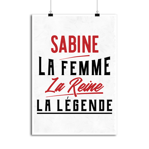 Affiche sabine la femme la reine la légende