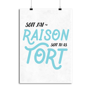 Affiche soit j'ai raison