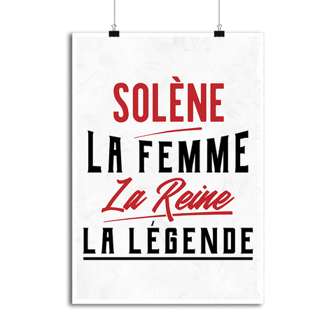 Affiche solène la femme la reine la légende