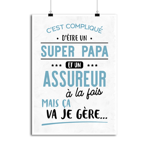 Affiche super papa et assureur