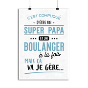 Affiche super papa et boulanger