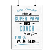 Affiche super papa et coach