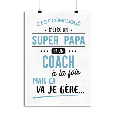 Affiche super papa et coach
