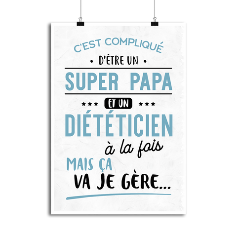 Affiche super papa et diététicien