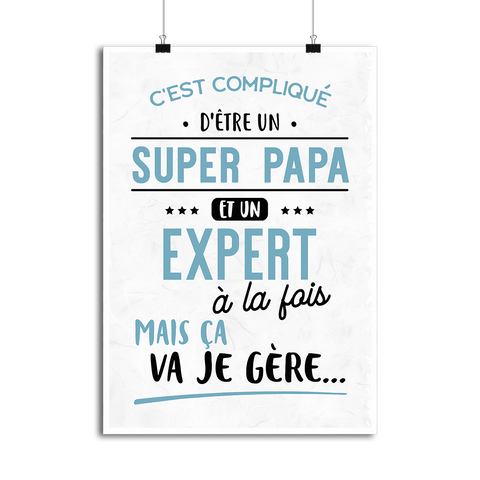 Affiche super papa et expert