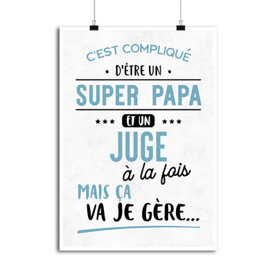 Affiche super papa et juge