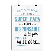 Affiche super papa et responsable