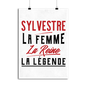 Affiche sylvestre la femme la reine la légende