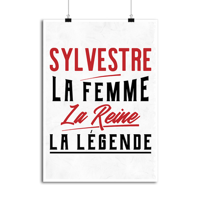Affiche sylvestre la femme la reine la légende