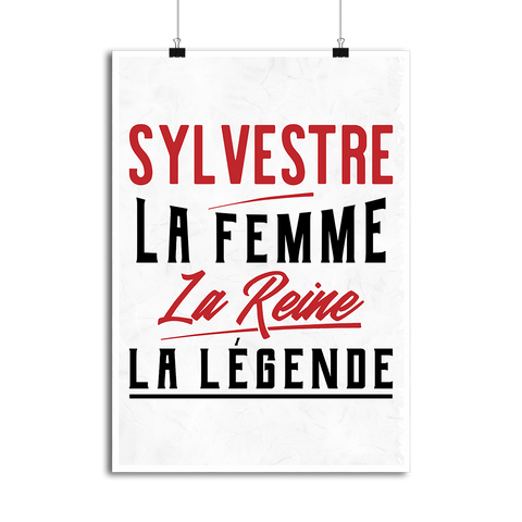 Affiche sylvestre la femme la reine la légende