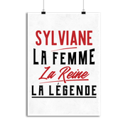 Affiche sylviane la femme la reine la légende