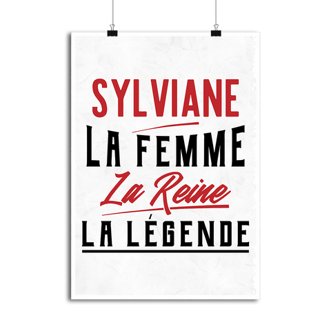 Affiche sylviane la femme la reine la légende