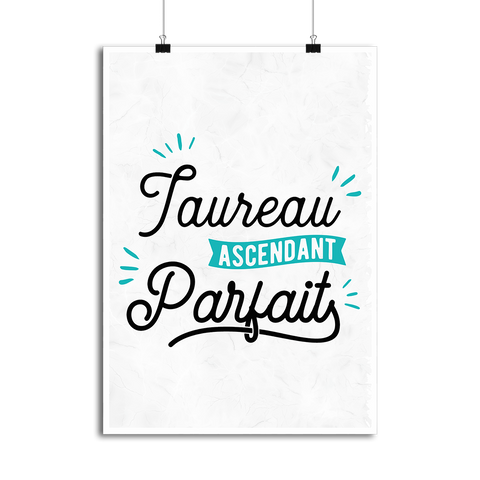 Affiche taureau ascendant parfait