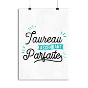 Affiche taureau ascendant parfaite