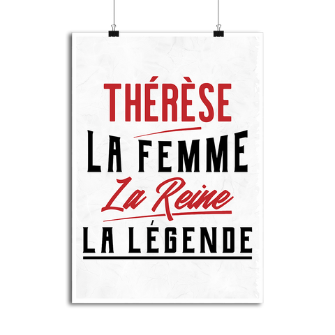 Affiche thérèse la femme la reine la légende