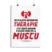 Affiche thérapie muscu