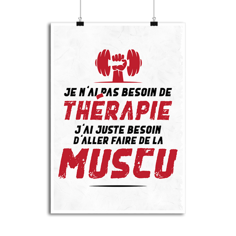 Affiche thérapie muscu