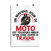 Affiche un mauvais jour de moto