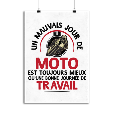 Affiche un mauvais jour de moto