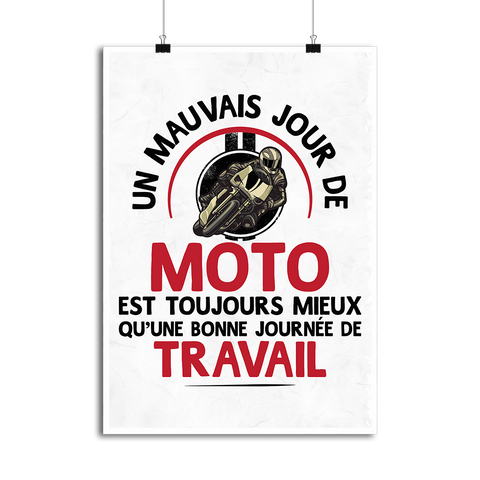 Affiche un mauvais jour de moto