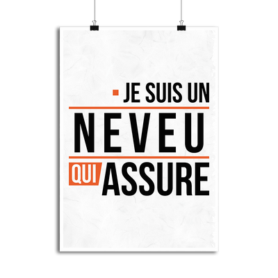 Affiche un neveu qui assure