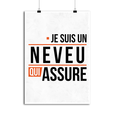 Affiche un neveu qui assure