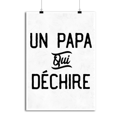 Affiche un papa qui déchire