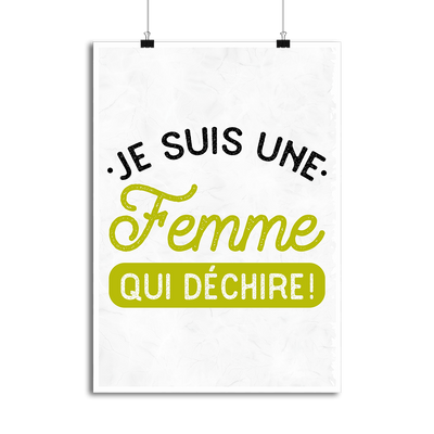 Affiche une femme qui déchire