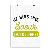Affiche une soeur qui déchire