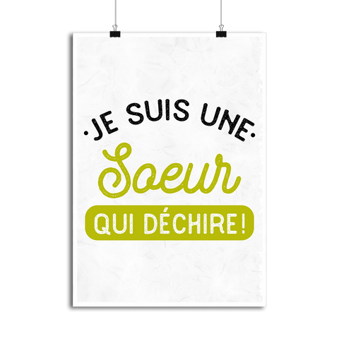 Affiche une soeur qui déchire