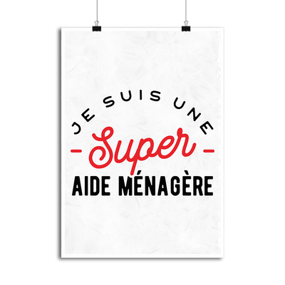 Affiche une super aide ménagère