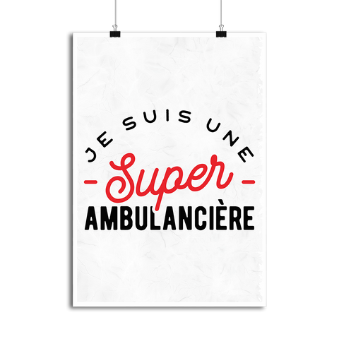 Affiche une super ambulancière