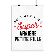 Affiche une super arrière petite fille